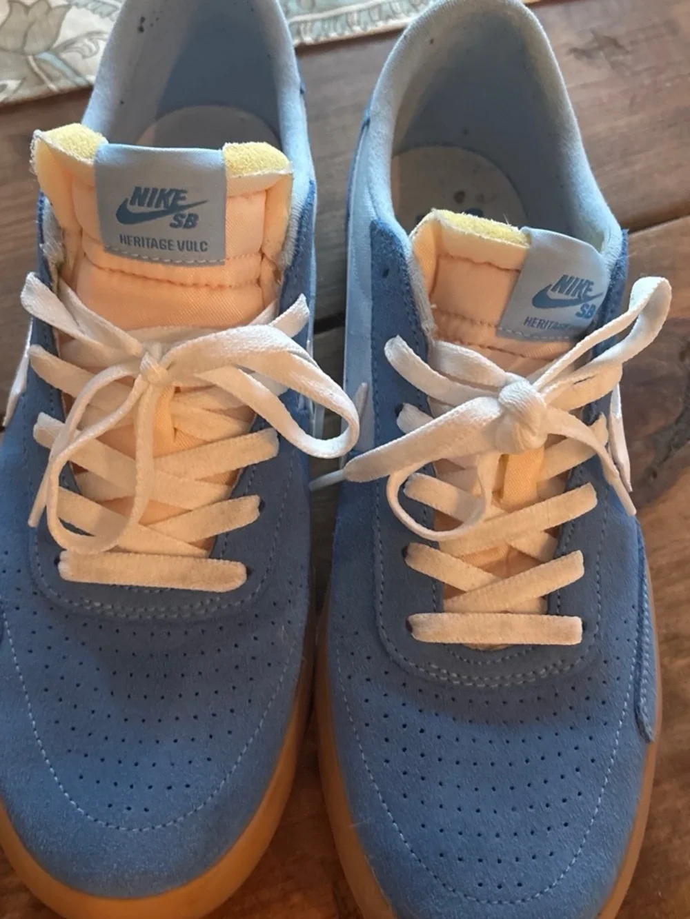 Men’s Heritage Vulc Blue and Yellow Skate Shoes